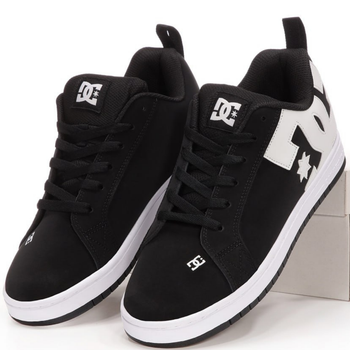 Кроссовки женские и мужские DC Shoes Court Graffik Black White / ДС Шуз черные с белым 41