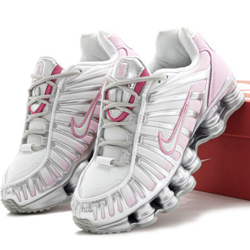 Кросівки жіночі Ni Air Max Shox TL Pink / Най Шокс білі з рожевим 40