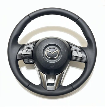 Чехол-оплетка на руль из натуральной кожи для Mazda СХ5