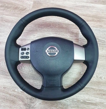 Чехол-оплетка на руль для Nissan Note/Tiida 2004-2012 с автомобильной эко-кожи