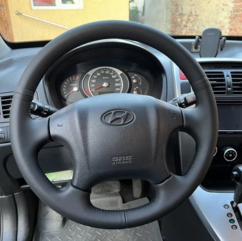 Чехол-оплетка на руль для Hyundai Tucson 2004-2010 из автомобильной эко кожи