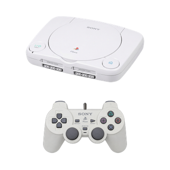 Набор Консоль Sony PlayStation 1 Slim Chip White Б/У + Геймпад Проводной DualShock