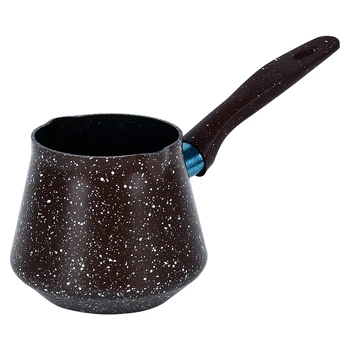 Турка для кофе Stenson R32622-220 550 мл, алюминиевая с антипригарным покрытием, бакелитовая ручка, коричневая