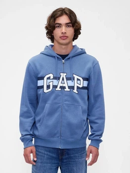 Толстовка на флисе на молнии мужская GAP 940087733 M Синяя (1161612481)