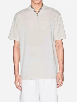 Футболка хлопковая длинная мужская Armani Exchange 901192174 M Молочная (1161652239)