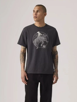 Футболка хлопковая длинная мужская Levi`s 409006609 L Серая (1161651360)