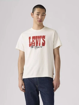 Футболка бавовняна довга чоловіча Levi`s 539371082 2XL Молочна (1161601902)