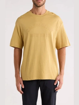 Футболка бавовняна довга чоловіча Calvin Klein 831656946 M Жовта (1161638802)