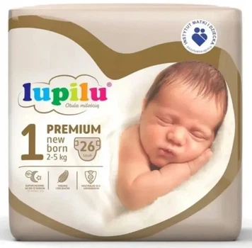 Підгузки памперси Lupilu Premium Розмір 1 Newborn (2-5 кг) 26 шт