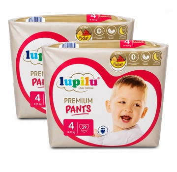 Підгузки-трусики Lupilu Premium Pants Розмір 4 (8-15 кг) 78 шт набір 2 упаковки по 39 шт
