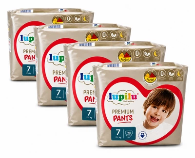 Підгузки-трусики Lupilu Premium Pants Розмір 7 (17+ кг) 112 шт набір 4 упаковки по 28 шт