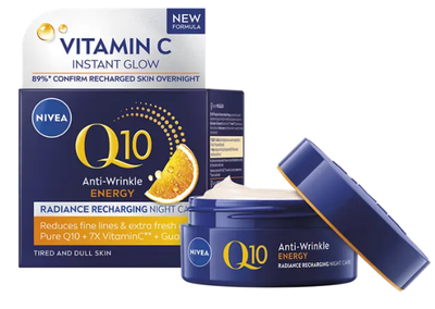 Krem do twarzy NIVEA Q10 Energy przeciwzmarszczkowy 50 ml (9005800379722/9005800390772)