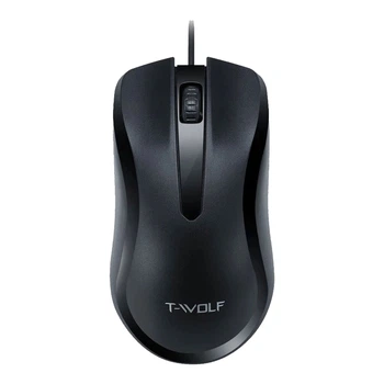 Проводная компьютерная мышь TWolf V12 USB, черная