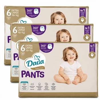 Підгузки-трусики Dada Pants Розмір 6 (16+ кг) 114 шт набір 3 упаковки по 38 шт
