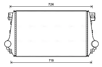 Інтеркулер VW AMAROK CDBA-CNFB 09.10-05.22 AVA VN4368 Volkswagen Amarok 2H0145804D, 2H0145804