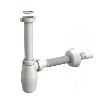 Сифон для умывальника Aqua Factory 3026UA04GR с гофрой 40/50 мм