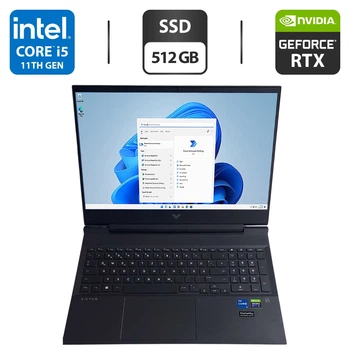 Игровой ноутбук HP Victus 16-d0057ng / 16.1" (1920x1080) IPS / Intel Core i5-11400H (6 (12) ядер по 4.5 GHz) / 16 GB DDR4 / 512 GB SSD / nVidia GeForce RTX 3050, 4 GB GDDR6, 128 bit / WebCam б/у