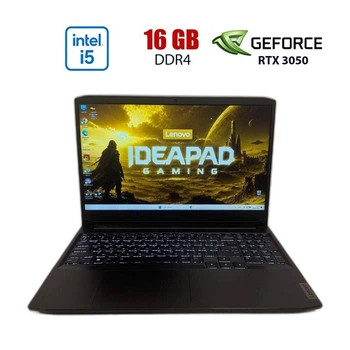 Игровой ноутбук Lenovo IdeaPad Gaming 3 15IHU6 / 15.6" (1920x1080) IPS / Intel Core i5-11320H (4 (8) ядер по 2.5 - 4.5 GHz) / 16 GB DDR4 / 512 GB SSD / nVidia GeForce RTX 3050, 4 GB GDDR6, 128-bit / WebCam б/у