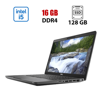 Ноутбук Dell Latitude 5400 / 14" (1920x1080) IPS / Intel Core i5-8250U (4 (8) ядер по 1.60 - 3.4 GHz) / 16 GB DDR4 / 128 GB SSD / Intel UHD Graphics / WebCam б/у