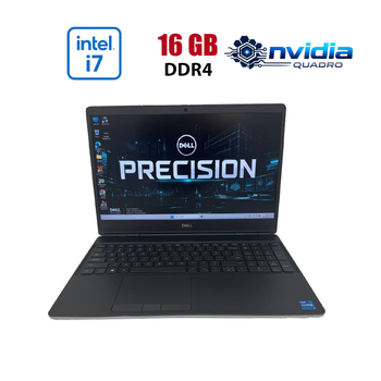 Мобильная рабочая станция Б-класс Dell Precision 7560 / 15.6" (1920x1080) IPS / Intel Core i7-11850H (8 (16) ядер по 2.5 - 4.8 GHz) / 16 GB DDR4 / 512 GB SSD / nVidia RTX A3000, 6 GB GDDR6, 192-bit / WebCam б/у