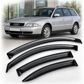 Дефлектори вікон вітровики для Audi A4 Avant (8D, B5) 1996-2001 Скотч 3M (AMA11896) Acrylic 4 шт