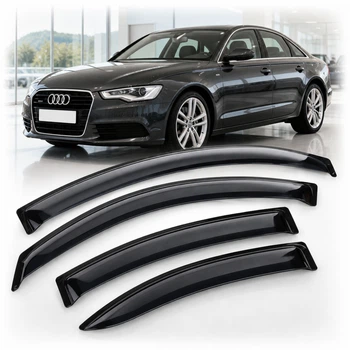 Дефлектори вікон вітровики для Audi A6 Sd (4G, C7) 2011 Скотч 3M (AMA11911) Acrylic 4 шт