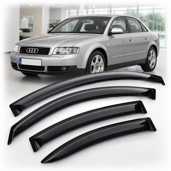 Дефлектори вікон вітровики для Audi A4 Sd 2000-2008 Скотч 3M (AMA11000) Acrylic 4 шт
