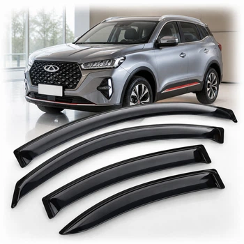 Дефлектори вікон вітровики для Chery Tiggo 7 Pro 2020 Скотч 3M (AMC22120) Acrylic 4 шт