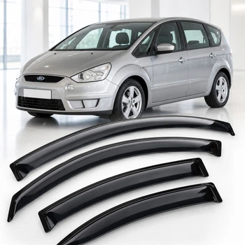Дефлектори вікон вітровики для Ford S-MAX 2006 Скотч 3M (AMF31506) Acrylic 4 шт