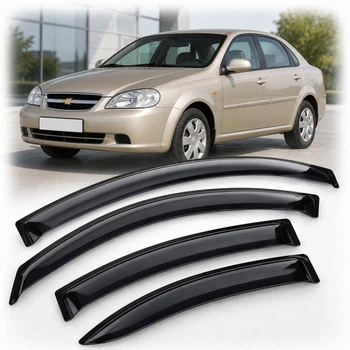 Дефлектори вікон вітровики для Chevrolet Lacetti sd 2003 Скотч 3M (AMC30703) Acrylic 4 шт