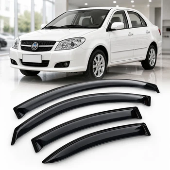 Дефлектори вікон вітровики для Geely MK 2008 Скотч 3M (AMG10108) Acrylic 4 шт
