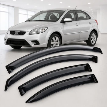 Дефлектори вікон вітровики для KIA Rio JB Hb 2011 Скотч 3M (AMK12911) Acrylic 4 шт