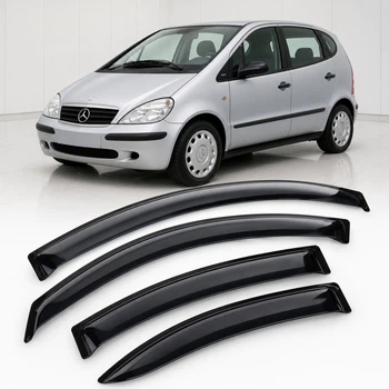 Дефлектори вікон вітровики для Mercedes A-class (W168) 1997-2004 Скотч 3M (AMM31297) Acrylic 4 шт