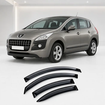 Дефлектори вікон вітровики для Peugeot 3008 2009 Скотч 3M (AMP11109) Acrylic 4 шт