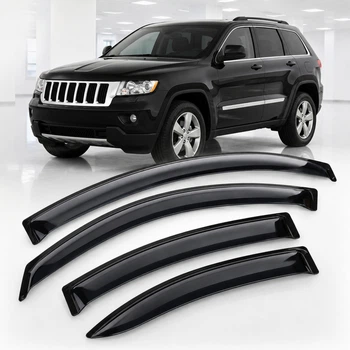 Дефлектори вікон вітровики для Jeep Grand Cherokee III (WK2) 2010 Скотч 3M (AMJ10810) Acrylic 4 шт