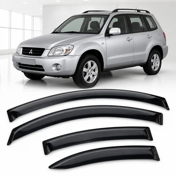 Дефлектори вікон вітровики для Mitsubishi Outlander 2001-2007 Скотч 3M (AMM40901) Acrylic 4 шт