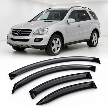 Дефлектори вікон вітровики для Mercedes M-class (W164) 2005-2011 Скотч 3M (AMM30805) Acrylic 4 шт