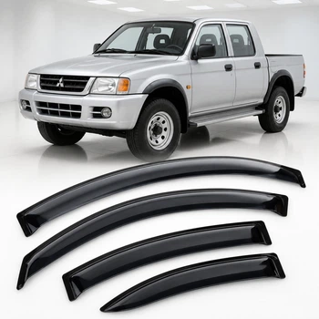 Дефлектори вікон вітровики для Mitsubishi L200 III 1996-2006 Скотч 3M (AMM43296) Acrylic 4 шт