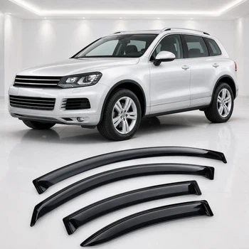 Дефлектори вікон вітровики для Volkswagen Touareg II 2010 Скотч 3M (AMV23210) Acrylic 4 шт
