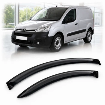 Дефлектори вікон вітровики для Citroen Berlingo II 3d/Peugeot Partner II 3d 2009 Скотч 3M (AMC41209) Acrylic 2 шт