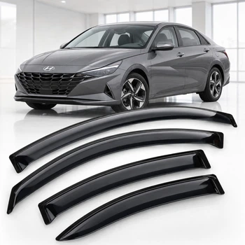 Дефлектори вікон вітровики для Hyundai Elantra VII Sd 2020 Скотч 3M (AMH27520) Acrylic 4 шт