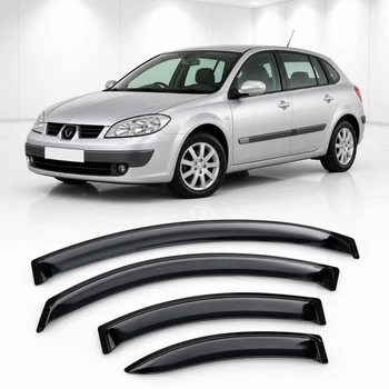 Дефлектори вікон вітровики для Renault Laguna II 2001-2007 Скотч 3M (AMR10401) Acrylic 4 шт