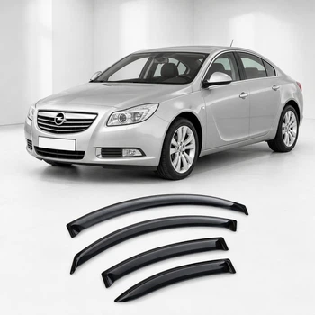 Дефлектори вікон вітровики для Opel Insignia sd 2008 Скотч 3M (AMPO10908) Acrylic 4 шт