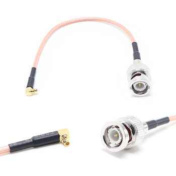 Пигтейл на кабель RG316 - 15 см / угловой MMCX male - BNC male / [PG0430]