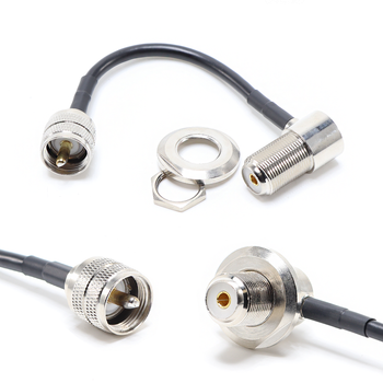 Пигтейл на кабель RG58 - 15 см / UHF male - UHF female / [PG0284]