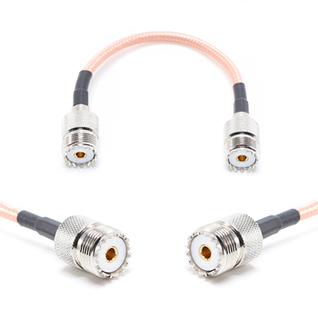 Пигтейл на кабель RG142 - 15 см / UHF female - UHF female / [PG0281]