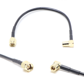 Пигтейл на кабель RG174 - 15 см / SMA male - угловой SMB female / [PG0047]