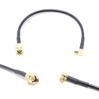 Пигтейл на кабель RG174 - 15 см / SMA male - угловой MCX male / [PG0063]