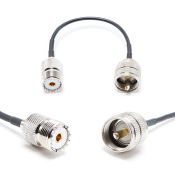 Пигтейл на кабель RG174 - 15 см / UHF male - UHF female / [PG0275]