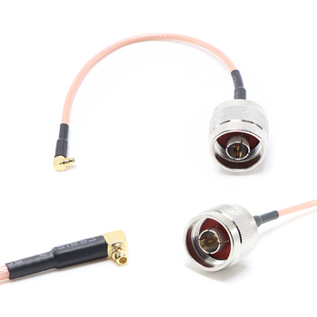 Пигтейл на кабель RG316 - 15 см / угловой MMCX male - N male / [PG0444]